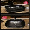 Forme rectangulaire Europe style lavabo chinois lavabo Jingdezhen Art comptoir lavabo en céramique noir salle de bain lavabogood qté Miwjq