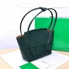 Aa Arco Tote Bag Weave Grained Calfskin Smooth Leather Fashion Trend Simple Luxurys Women Shoulder Handbag