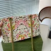 Designer nieuwste handtas ketting crossbody tas vrouwen afdrukken bloemen en planten Patroon schoudertassen marmont luxe vintage messenger bag