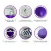 Ensembles violet 6 pièces en plastique accessoires de salle de bain ensemble porte-brosse à dents brosse à dents tasse distributeur de savon porte-savon brosse de toilette poubelle