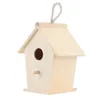 Cages à oiseaux Pet Bird House Nid d'oiseau en bois Suspendu Bird House Boîte de reproduction chaude Cage à oiseaux en bois naturel Birdhouse Boîte en bois Lieu de repos 230625