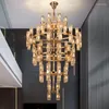 Chandeliers Luxury Crystal Chandelier For Living Room Lamp Creative Personality Bedroom Simple Three Colors 6 8 Light House Home Decoration