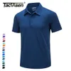 Andere sportartikelen TACVASEN Zomer casual korte mouw polo's T-shirts Heren Vochtafvoerend Vissen Golf T-shirts Sneldrogend werkshirt Pullover Tops 230625