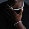 Collier boucles d'oreilles ensemble Hip Hop glacé Bling 5A Zircon cubique 3MM CZ chaîne de Tennis pour hommes garçon classique simple rangée Bracelet en pierre