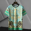 T-shirt da uomo Fashion Brand Lable Tshirt Uomo Luxury Baroque T-shirt Goic 3D Golden Flower Royal Uomo Cloes 2021 Summer Casual Tops Tees J230625
