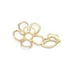 Solitaire Ring Huanzhi överdriven metalllegering Färgglada blomma Två fingerringar för kvinnor Spring Party Luxury Jewelry Gift 230621
