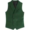 Jassen Heren Pak Vest Bruin Visgraat Tweed Double Breasted Steampunk Kleding Mannelijke Gentleman Zakelijk Vest voor Bruiloft Vest