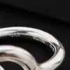 Anel Solitaire Pure Sterling Sier Jóias para Mulheres Anéis de Corrente Grossa Festa de Noivado Grande Largura Sorte 230625