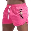 Desinger Letter Tryckt Shorts Men Fashion Beach Shorts Polyester Polychromatic Sports Short Pants Plus Size S-3XL