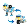 Jouets de transformation Robots Saison 4pcs / set ABS Min Transformation Gogo Dino Figurines Déformation Voiture Avion Moto Dinosaure Jouets 230621