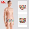 Męskie stroje kąpielowe Yingfa Profesjonalne wyścigi wyścigowe Swim Trunks Man Cartoon Printed Training Swimpit Swimming Brief 230621