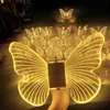 Inne imprezy imprezowe 1PC RGB Kolor LED Strobe Baton Blowing Butterfly Wings Lampy szampana LED LIGHT LIGHT Flash Stick Butelka Topper Ligh 230621