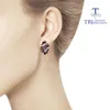 Knot TBJ Natural Moçambique Garnet Clasp Earring 925 Sterling Silver Fine Jewelry for Women Wife Luxury Design Anniversary Party Gift