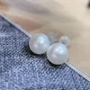 Stud Earrings Selling Jewelry Pair 10-11mm South China Sea Round White Pearl 925s SILVER 18K GOLD