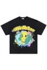 uomini e donne Hellstar Studios Globe Earth Smiling Face Stampa T-shirt a maniche corte da uomo e da donna di tendenza europea e americana High Street Estate