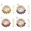 Brooches 4 Colors Generous Shining Full Crystal Rhinestone Flower Buckle Brooch For Women Pin Scarf Cloth Jewelry Accessories