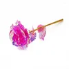 Decorative Flowers Simulation Flower Gold Foil Rose Color Gift Fake Carnation Wedding Supplies Happy Valentine's Day Party Decor