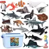 Transformation toys Robots Oenux Zoo Animals Playset Simulation Wild Dinosaur Sealife Farm Scenes Action Figure Model Cute Miniature Kids Toy Gift With Box 230621