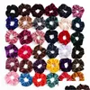 Аксессуары для волос 40 цветов VEET Scranchies Elastic Hair Hairtail Hostail Holder Hairs Ties Scrunchie для женщин или девочек 20шт.