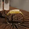 Bangle Gold Bracelet Оригинальный хрустальная медная леди -манжетка цитрин