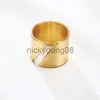 Bandringar Rostfritt stål Modern Wrap Bred Ring för Kvinnor Geometriskt Finger Statement Ring Party Layered Chic Smycken x0625