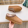 Ny klassisk Tasman Chestnut Fur Slides Sheepskin Classic Women Indoor Boot Shoes Fall Winter Boots