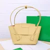 Aa Arco Tote Bag Weave Grained Calfskin Smooth Leather Fashion Trend Simple Luxurys Women Shoulder Handbag