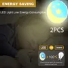 Nattljus 2st LED Power Emergency Intelligent High Lightness Lighting Plug Evening Light for Bedroom Kitchen Hallway
