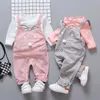 Primavera Autunno Abbigliamento esterno Tuta sportiva per neonato Vestiti per bambina Cute Cat Baffi Baby Set Top + Tuta 2 pezzi Abiti 0-3Y L230625