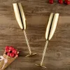 Wine Glasses 304 Stainless Steel Beveled Champagne Cup Goblets Cocktail Martini Wine Glass Champagne Glasses Stemware for Bar Utensils 230625