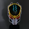 Party Masks Film LED Light Up Mask for Horror Movie Scary Decoration Halloween Cosplay Costume Props Event Party Flashing Supplies 230625