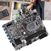 Motherboards B75 ETH Mining Motherboard 12 PCIE zu USB LGA1155 mit zufälligem CPU SATA Kabel RJ45 Netzwerk Switch