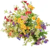 Flores decorativas 6 pçs buquê multicolorido bonito seda margarida flor artificial faça você mesmo casamento casa quarto decoração de mesa presente