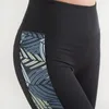 Active Pants Yoga Ladies Sport Fitness Hi-rise Side Panel Imprimé Legging