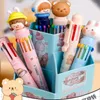 Colors Ballpoint Pen 0.5mm Cute Retractable Shuttle Multicolor Pens For Writing School Students Stationery Children