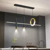Ljuskronor modern ledt tak ljuskrona matbord restaurang kök minimalistiska hem inomhus belysning dekor pendelljus