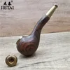 Smoking Pipes Solid wood tiger skin sandalwood dual purpose filter dry pipe personalized men's portable cigarette filter