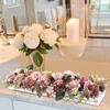 Вазы прозрачная акриловая прямоугольная цветочная ваза с крышкой свадебной обеденный стол цветочный центральный элемент Morden Floral Vases.