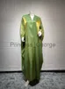 Casual Dresses Green Party Arab Marocko Muslim Dress Abayas Women Ramadan Hijab Abaya Dubai Turkiet Islam Kaftan Robe Musulmane Vestidos Largos X0625
