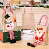 Gift Wrap Merry Christmas Bags Santa Claus Snowflake Dot Cartoon Xmas Tree Candy Biscuit Bag For Supplies Kid's