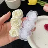 Kopfschmuck Mädchen Schneegarn Retro Rose Dreidimensionale Blume Frühling Haarnadel Fee Französischer Kopfschmuck Rücken