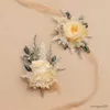 Fiori secchi conservati Rosa piccolo fiore floreale Accessori per il matrimonio Artigianato fai-da-te fatto a mano Mini bouquet Corsage da polso Decorazioni per lo sposo