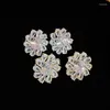 Oorknopjes CAOSHI Bright Zirconia Ear Lady Fancy Flower Voor Engagement Ceremony Graceful Accessories Women Chic Jewelry