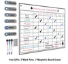 3つのマーカーを備えた冷蔵庫用のホワイトボード磁気ボード毎週のプランナー磁気ホワイトボードプランナーボード磁気冷蔵庫230621