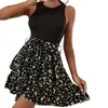 Casual Dresses Women Summer Dress Sleeveless Lady Bow-knot