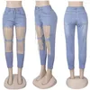 Pantalones vaqueros para mujer, pantalones góticos de centro comercial para mujer, pantalones vaqueros elegantes con borlas adornadas en azul de cintura alta, pantalones Punk de Hip Hop, ropa de calle Sexy a la moda 2023