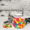 Gift Wrap 5pcs 500ml Christmas Candy Jar Ball Shaped Cookie Snack Chocolate Packing Bottle Container Year Decoration