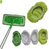 Nytt förtjockat elastiskt band Flat Mop Cloth Coral Fleece/Microfiber/Chenille Ersättning Rotary Mop Cleaning Pad For Badrum