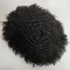 Indian Virgin Human Hair Hairpiece #1 Jet Black 8mm Wave 7x9 Mono Lace Unit Toupee for Black women