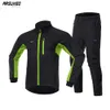 Cycling clothes Sets ARSUXEO Men's Winter Warm Cycling Jacket and Pants Bicycle Windbreaker Thermal Sportswear Bike Suits MTB Cycling Clothing 20AHKD230625
